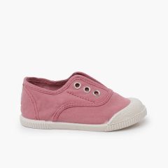 Zapatillas lona sin cordones barefoot Rosa
