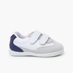 Zapatillas Deportivas Minimalistas Talonera Colores Azul Jeans