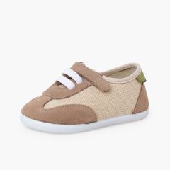 Zapatillas barefoot combinadas cordones elásticos Tierra