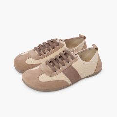 Zapatillas barefoot lona y serraje tallas altas Tierra