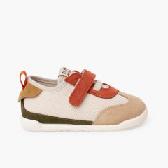 Zapatillas barefoot cordón elástico tira adherente combi