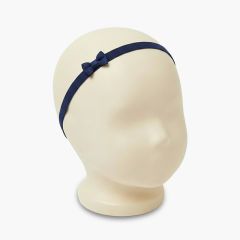 Diadema elástica bebé lazo pequeño Azul Marino