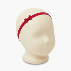 Diadema elástica bebé lazo pequeño Burdeos