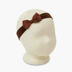 Diadema elástico turbante lazo Marrón