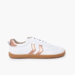 Deportivas barefoot cordones tallas altas Bronce