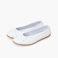 Bailarinas ceremonia piel lavable lacito Blanco