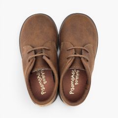 Blucher barefoot efecto piel cordones finos collarín Cuero