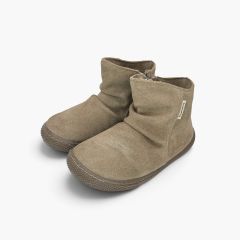 Botas barefoot efecto arrugado Topo