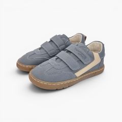 Zapatillas barefoot efecto nobuck adorno lateral Azul Plomo