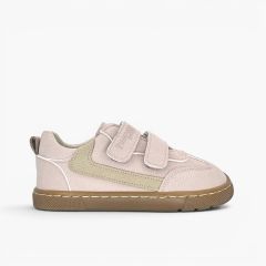 Zapatillas barefoot efecto nobuck adorno lateral Rosa