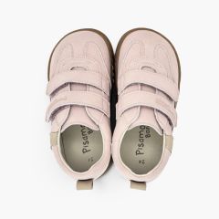Zapatillas barefoot efecto nobuck adorno lateral Rosa