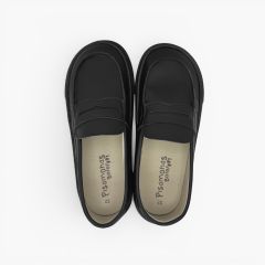 Mocasines colegiales barefoot niños Negro