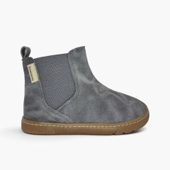 Botas barefoot efecto desgastado niños Gris