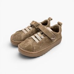Zapatillas Blanditos serraje cierre combinado primeros pasos Visón
