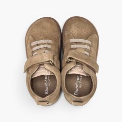 Zapatillas Blanditos serraje tallas altas Visón