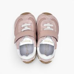 Zapatillas Blanditos suela dentada elásticos y tira adherente Rosa