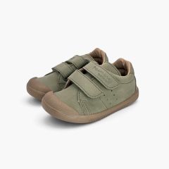 Zapatillas blanditas barefoot efecto nobuck Verde Seco