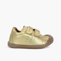 Zapatillas barefoot efecto piel metalizadas Oro