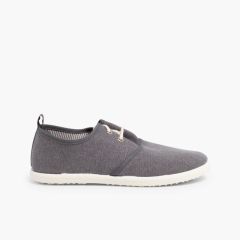 Blucher Cordón Suela de Goma Gris