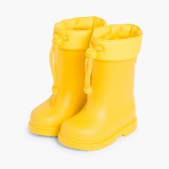 Botas de Agua para Niños Pequeños Igor cuello ajustable Amarillo