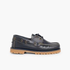 Náuticos Niño Cordones Azul Marino
