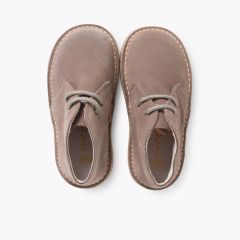 Pisacacas Niños Botas Safari Cordones Gris