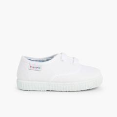 Zapatillas Niños de Cordones Blanco