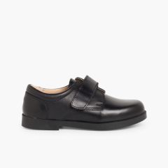 Zapatos Colegiales Escolares Niño tira adherente    Negro