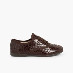Zapatos Blucher Mujer y Niña Coco Marrón