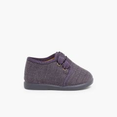 Zapatos de Tela Tipo Blucher Niño Gris