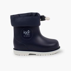 Botas agua caña baja ajustables niños pequeños  Azul Marino