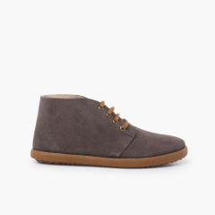 Bota serraje estilo safari contraste Gris