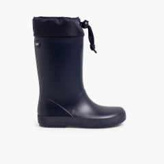 Botas agua ajustables de caña alta Azul Marino