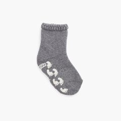 Calcetines antideslizantes huellas puño labrado  Gris