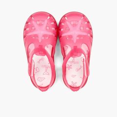 Cangrejeras tira adherente con estrella de mar Fucsia