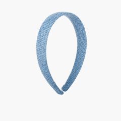 Diadema ancha tela de saco Azul Francia