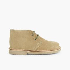 Pisacacas Niños Botas Safari Cordones Arena
