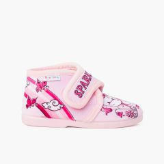 Botitas casa Sparkly cierre adherente Rosa
