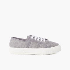 Zapatillas tejido punto orgánico Gris