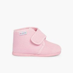 Zapatillas Casa Bota Pana Rosa