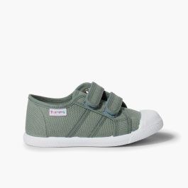 Zapatillas Niños Lona Tiras adherentes    Verde Helecho