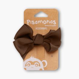 Goma de Pelo Niñas Lazo Grande Marrón