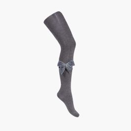 Leotardos con lazo terciopelo Gris