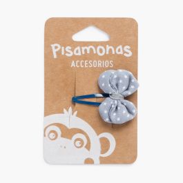 Horquilla lazo con estrellitas Azul Plomo