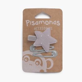 Pack clip estrella  y horquillas Gris Claro