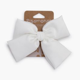 Pasador con lazo de raso Blanco