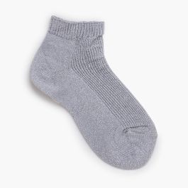 Calcetines tobilleros canalé hilo metalizado Plata