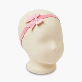 Diadema elástica bebé lazo mediano Rosa Francia