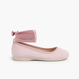 Bailarina Cintas Raso Cierre Pulsera Rosa Palo