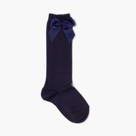 Calcetines Altos Condor Algodón con Lazo Azul Marino